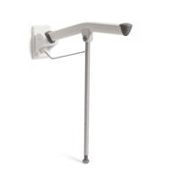 Toiletarmsteun Etac Rex Opklapbaar met Steunpoot 85 cm Wit (draagvermogen tot 150 kg) - thumbnail