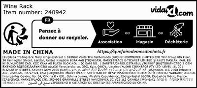 Wijnrek voor 28 flessen metaal Wijnrek voor 28 flessen metaal