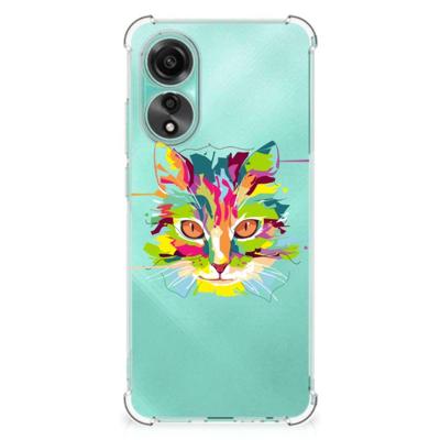 OPPO A78 4G Stevig | Bumper Hoesje | Cat Color OPPO A78 4G Stevig | Bumper Hoesje | Cat Color