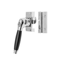 De Oude Deurklink Raamsluiting nikkel met slot Deco links - thumbnail