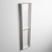 MONDIAZ EASY Nis 89,5x29,5cm in solid surface kleur Rust | Talc. 2 vakken geschikt voor in- of opbouw - thumbnail