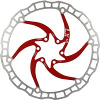 Elvedes one piece rotor 180mm 112g 6 gaats+bout rood 2015199 - thumbnail