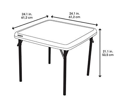 Kindertafel Lifetime Opvouwbaar Wit Staal Plastic 61 x 61 x 53,5 cm