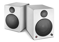 wavemaster CUBE NEO white - rek-luidsprekersysteem (50 Watt) met Bluetooth-streaming, digitale aansluiting en IR-afstandsbediening, actieve boxen, gebruik voor TV/Tablet/Smartphone, wit (66381) - thumbnail
