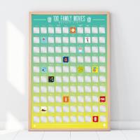 Gift Republic Kraskaart Poster - 100 Familie Films - thumbnail