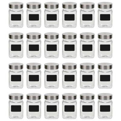 Opbergpotten met stickers 24 st 300 ml Opbergpotten met stickers 24 st 300 ml