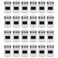 Opbergpotten met stickers 24 st 300 ml - thumbnail