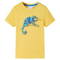 VidaXL Kindershirt met korte mouwen 116 lichtokerkleurig - thumbnail