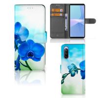 Sony Xperia 10 III Hoesje Orchidee Blauw - Cadeau voor je Moeder - thumbnail
