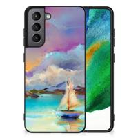 Kleurrijke Telefoonhoesje Samsung Galaxy S21FE Boat - thumbnail
