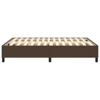 Bedframe kunstleer bruin 140x190 cm - thumbnail