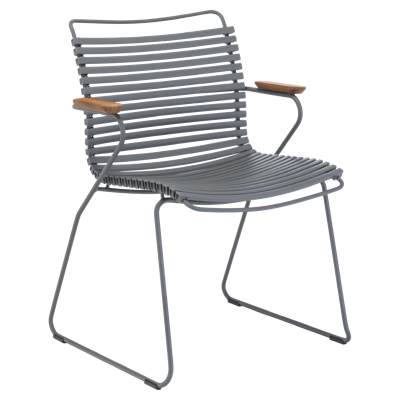 Houe Click Dining tuinstoel met arm Dark Grey