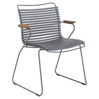 Houe Click Dining tuinstoel met arm Dark Grey - thumbnail