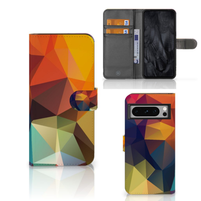 Google Pixel 8 Pro | Book Case | Polygon Color | Portemonnee hoesje