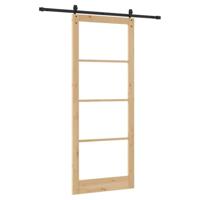 Schuifdeur Bruin 83 x 232 cm Hout en metaal - thumbnail