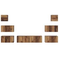 Tv-meubelset 8 pcs Oud hout 60 x 30 x 30 cm Bewerkt hout - thumbnail