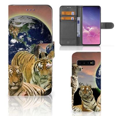 Samsung Galaxy S10 | Telefoonhoesje | Met pasjeshouder | Roofdieren Samsung Galaxy S10 | Telefoonhoesje | Met pasjeshouder | Roofdieren