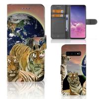 Samsung Galaxy S10 | Telefoonhoesje | Met pasjeshouder | Roofdieren - thumbnail