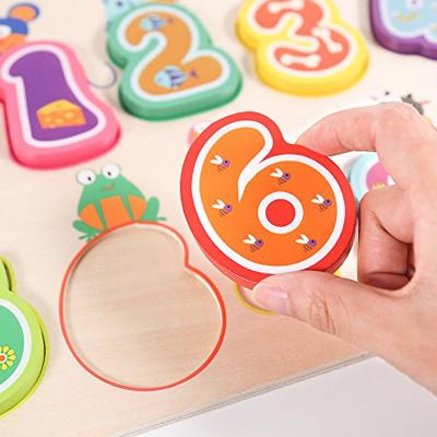Topbright houten puzzel dieren en cijfers, 10st.