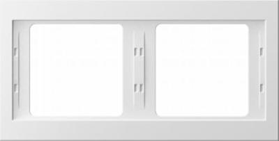 Berker K.1 afdekraam 2-voudig horizontaal polarwit