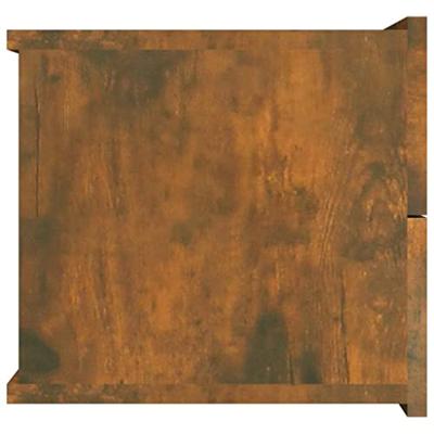 Nachtkastje 40x30x30 cm bewerkt hout gerookt eikenkleurig
