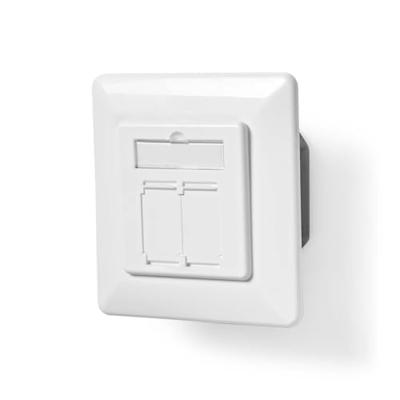 Nedis Netwerk Wanddoos | 2 poort(en) | CAT6 | Female | Wit | 1 stuks - CCBW89200IV CCBW89200IV Nedis Netwerk Wanddoos | 2 poort(en) | CAT6 | Female | Wit | 1 stuks - CCBW89200IV CCBW89200IV