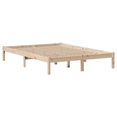 Bed met boekenkast zonder matras massief grenenhout 160x200 cm - thumbnail