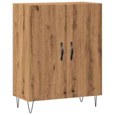 Dressoir 69,5x34x90 cm bewerkt hout artisanaal eikenkleur
