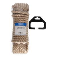 Madeja, 10 m, natuurlijk jute-bio-touw, 3 strengen, kalibratie 8 mm - thumbnail