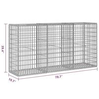 VidaXL Gabion mand 200x50x100 cm gegalvaniseerd staal - thumbnail