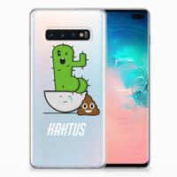 Samsung Galaxy S10 Plus Telefoonhoesje met Naam Cactus Poo - thumbnail