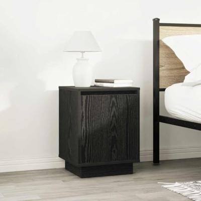Nachtkastjes met LED-verlichting 2 st 38x34x50 cm zwart