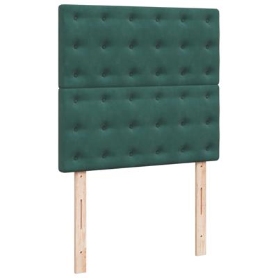 Boxspring met matras fluweel donkergroen 200x200 cm - thumbnail