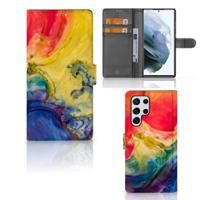 Hoesje Samsung Galaxy S22 Ultra Watercolor Dark - thumbnail