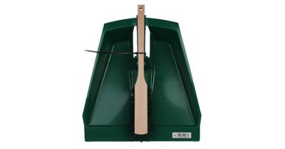 Stoffer en blik kunststof groen