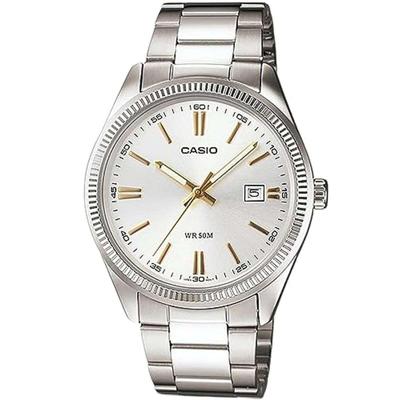 Casio DATE - SILVER, GOLD INDEXES (Ø 39 mm) Heren horloge