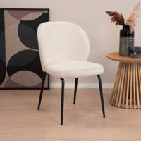 Sohome Eetkamerstoel 'Sophia' Bouclé, kleur Crème - thumbnail