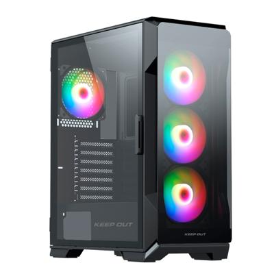 ATX Semi-toren doos KEEP OUT XC-901 PRO Zwart