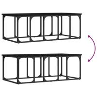 Salontafel 100x50x35,5 cm bewerkt hout zwart - thumbnail