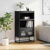 Hoge kast 68x39x123 cm staal zwart - thumbnail