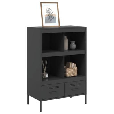 Hoge kast 68x39x101,5 cm staal zwart