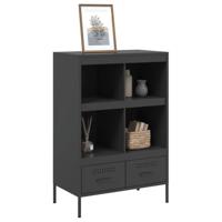 Hoge kast 68x39x101,5 cm staal zwart - thumbnail