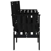 Tuinbank met tafel 2-zits massief grenenhout zwart - thumbnail