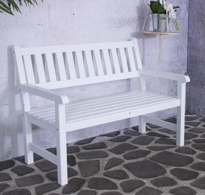 SenS-Line 2-zits Houten tuinbank Bordeaux 125 cm - wit