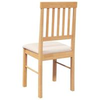 Eetkamerstoelen met kussens 2 st massief hout rubber - thumbnail