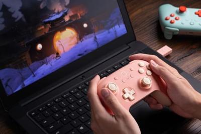 8BitDo ultimate 2c wireless gamepad (perzik/lichtgeel)
