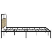 Bedframe zonder matras metaal sonoma eikenkleurig 180x200 cm - thumbnail