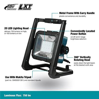 Makita DEADML805 Accu LED Bouwlamp 18V / 230V