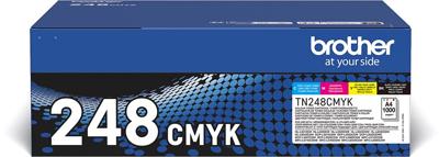 Brother Toner TN-248VAL Origineel Combipack Zwart, Cyaan, Magenta, Geel 1000 bladzijden TN248VAL