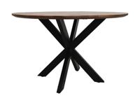Eettafel Mozaik Verona rond - 140x140x76 - Naturel/zwart - - thumbnail